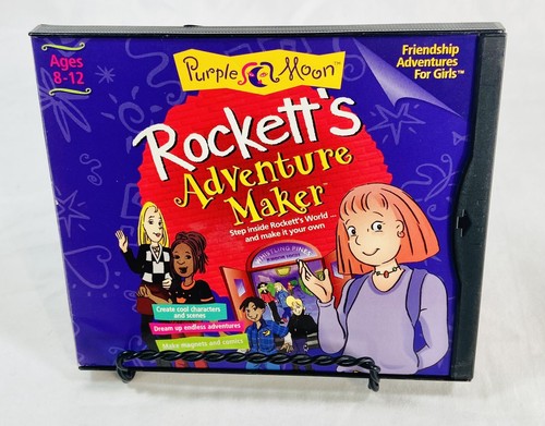Rockett PC CD-ROM Game Lot Rockett’s Adventure Maker + New School Purple Moon
