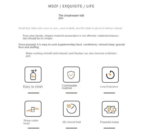 Juego de herramientas de cocina 4 en 1 cortador de verduras eléctrico portátil para ajo pimienta - Imagen 8 de 25