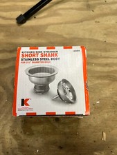 Keeney 1435SS Kitchen Sink Strainer Short Shank Stainless Steel 3.5"