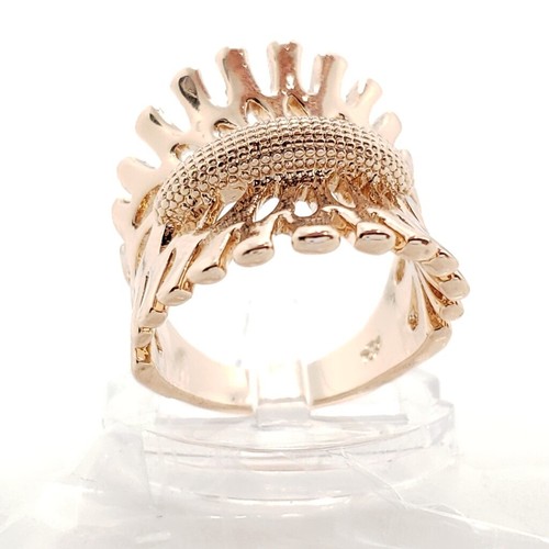 a90 Fashion Marriage Wedding Engagement Women Rose Gold Plated Round Ring Sz 8