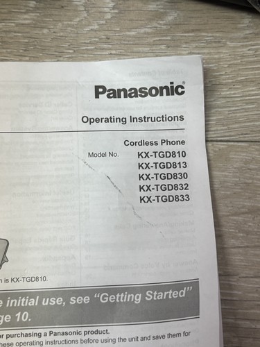 Panasonic KX-TGD832M Expandable Cordless Phone System 2 Handsets Black Open Box - Picture 4 of 5