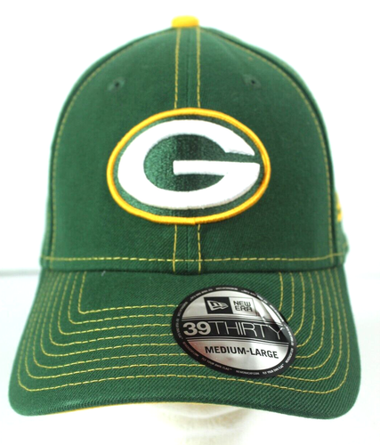 Green Bay Packers Baseball Cap Hat 39Thirty Brand Medium - Large New Era - Picture 4 of 6