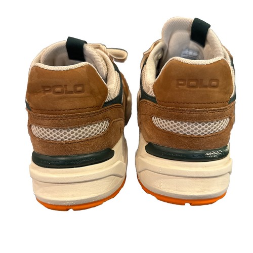 Zapatilla deportiva de gamuza y malla POLO RALPH LAUREN para hombre talla 12 verde cazador - Imagen 4 de 16