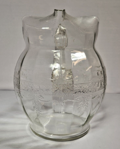 Vintage Krug & 12 Tassen Koolaid Stil Klar Pressglas Krug mit angewandtem Griff - Bild 5 von 18