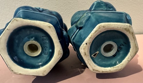 Vintage Inarco Mood Indigo Blue Fruit Salt & Pepper Shakers Japan 3.5" - Picture 6 of 9