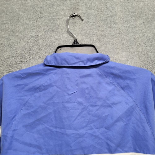 Adidas Girls Jacket Medium Blue Windbreaker Mock Neck Full Zip Pockets - Picture 6 of 10