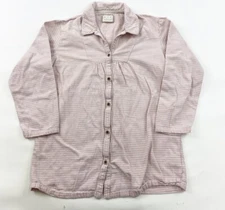 A.V.V. Michel Klein Button Up Blouse Shirt Womens Medium Pink