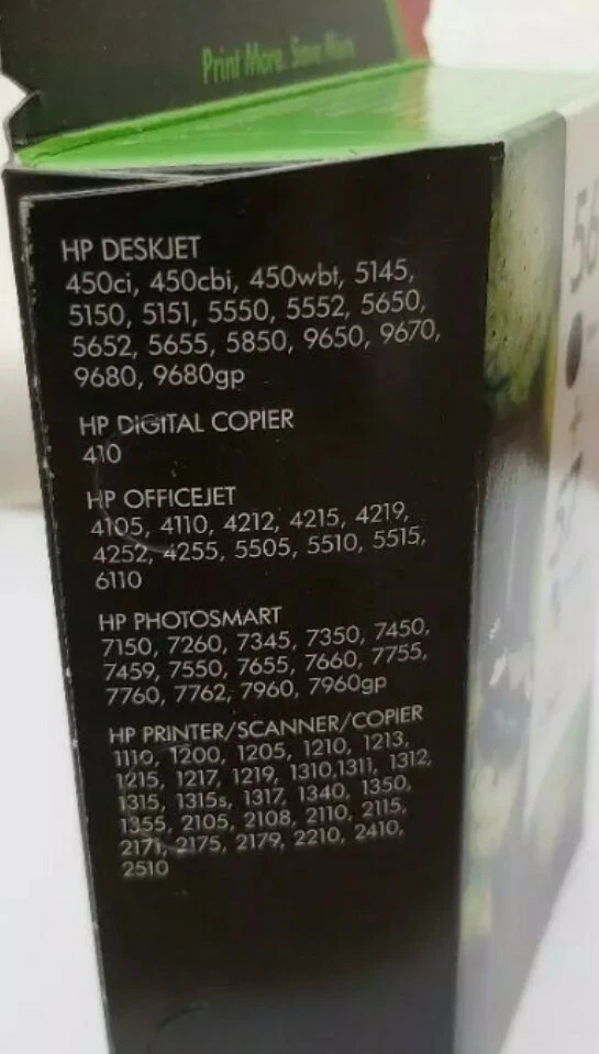 HP 56 Black &  HP 57 Tri-Colour C6656A + C6657A Genuine Ink Cartridges - Image 3 of 4