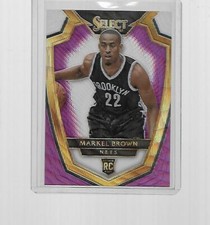 2014-2015 PANINI SELECT BASKETBALL MARKEL BROWN ROOKIE PURPLE/WHITE PRIZM #188