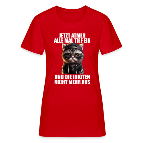 Jetzt Atmen Alle Tief ein Katze Damen T-Shirt - Bild 32 von 42