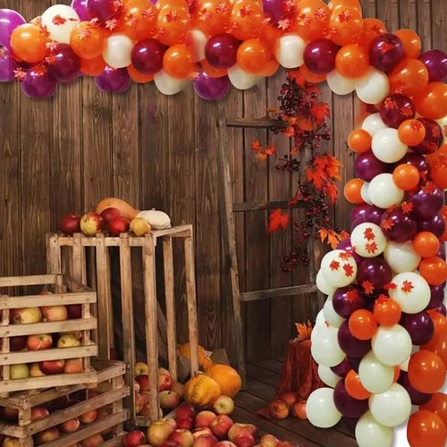 Thanksgiving Garland Arch Set 85 Piece Pumkin Balloon Party Decorations - Picture 3 of 5
