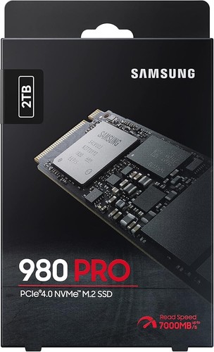 Samsung 980 PRO 2TB SSD PCIe NVMe 4.0 x 4 M.2 M.2 2280 SSD Hard Drive MZ-V8P2T0B - Picture 1 of 7