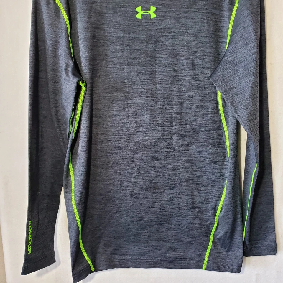 Under Armour compression Shirt Mens Large Long Sleeve Blue  - Image 3 of 4
