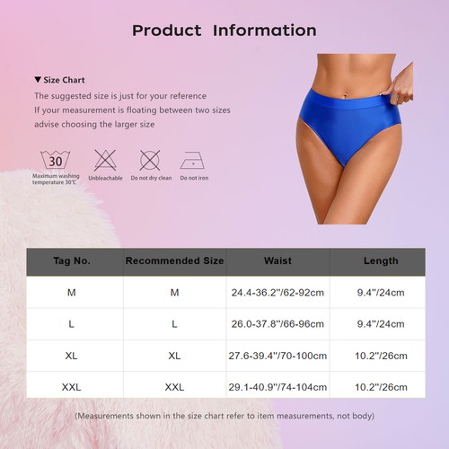 Damen Badehose einfarbig Höschen glänzend Tangas weich Slip Seide Satin Schlüpfer frech - Bild 42 von 102