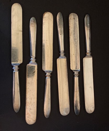 Lot #83 versilbertes Besteck (6 Stck.) Wm Rogers & Son 8" Messer - Bild 2 von 4