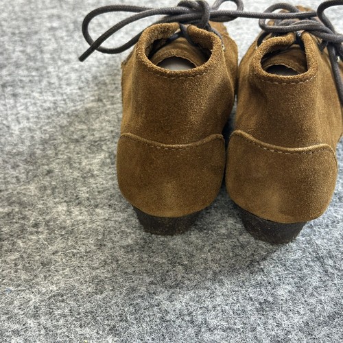 Minnetonka Moccasins Shoes Women 5 Brown Boots Wedge Leather Chukka 373 - Picture 11 of 14