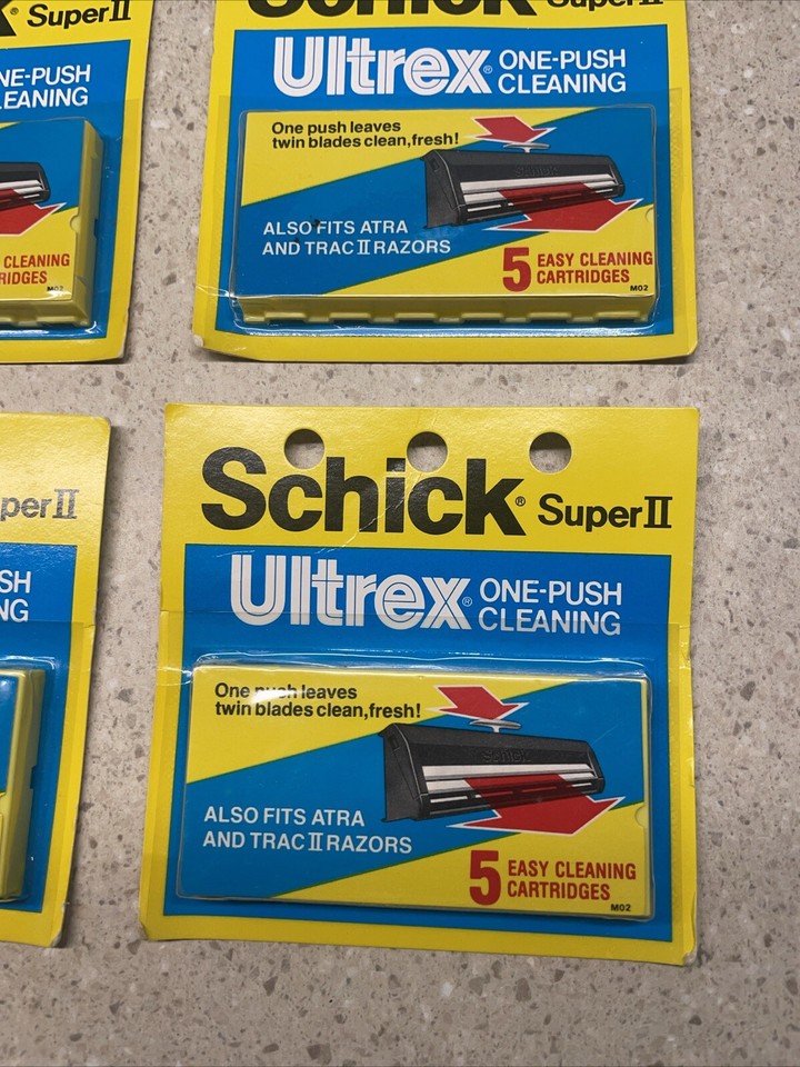 NOS Schick Super II Ultrex Replacement Razor Blades 35 Cartridges Total