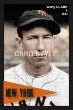 Watty Clark - 1933 New York Giants  - choose a style - colorized print