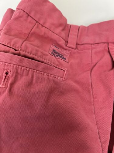 Brooks Brothers Milano Pantalone Chino Uomo 32x29” Piatto Fronte Cotone Nantucket Rosso - Foto 2 di 7