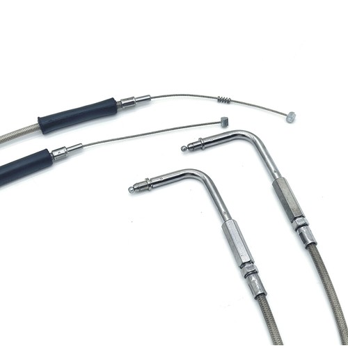 110CM 43'' Stainless Steel Throttle Cable Wire for Harley Sportster XL883 1200 - Picture 4 of 11