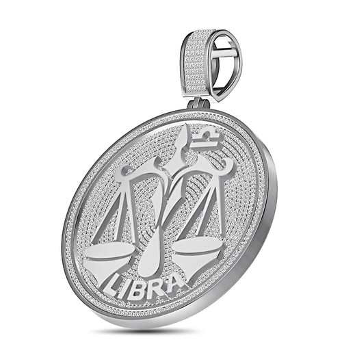 Real Genuine Authentic 2.50 Cwt. VVS1 Moissanite Zodiac Birth Sign Charm Pendant - Picture 18 of 37