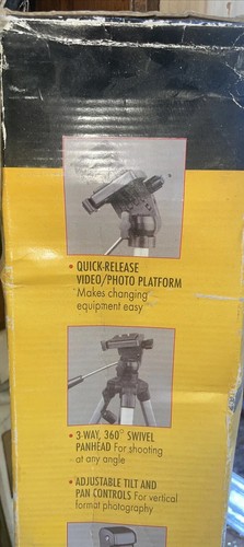 Vintage KODAK Lightweight Gear Camera Tripod 54" In Box #80009 - Picture 4 of 8