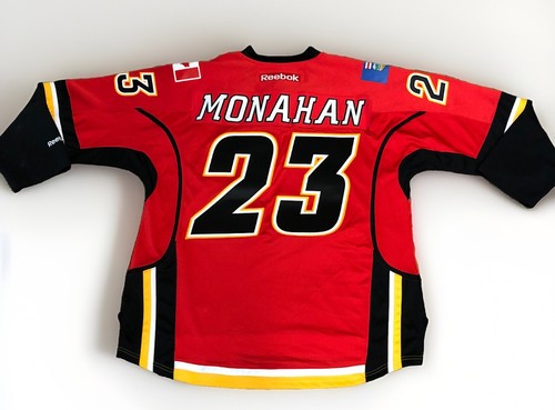 Maglia vintage Reebok 2014 Calgary Flames AB PATCH ROSSO uomo Sean Monahan #23 XL - Foto 2 di 11