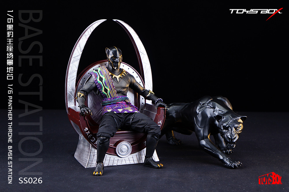 16 TOYS-Caja SS026 Capitán América 3 Negro Panther trono escena plataforma 16 TOYS-Caja SS026 Capitán América 3 Negro Panther trono escena plataforma