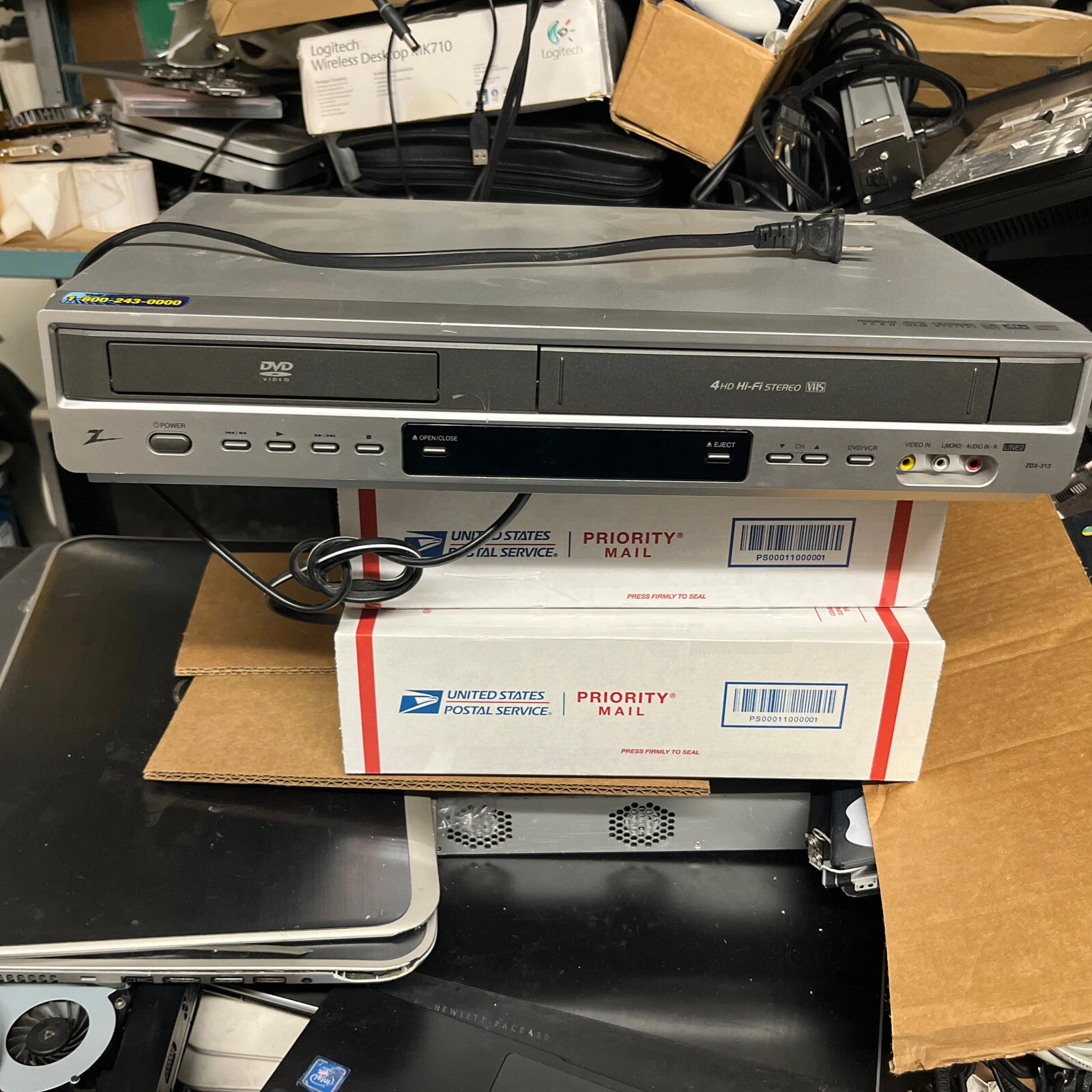 Zenith ZDX-313 Slim Progressive Scan DVD VCR Combo Very Good