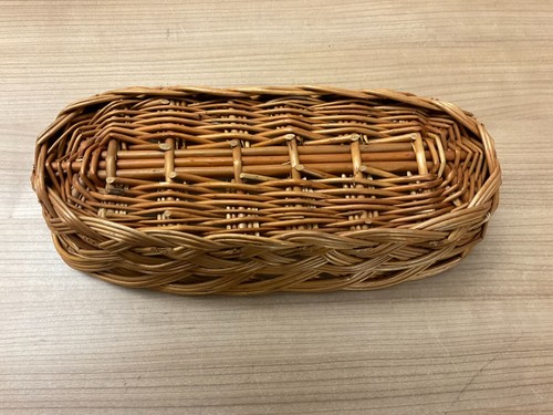 Bastkorb, Dekokorb, rechteckig, 36 x 10 cm, Höhe8 cm, unbehandelt, braun natur - Bild 2 von 3
