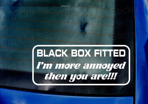 CAJA NEGRA AJUSTADA Estoy más molesto que tú eres divertido pegatina parachoques ventana de coche - Imagen 1 de 2