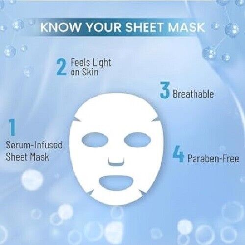 6X Rose & Collagen Sheet Mask pink skin, healthy glow, Korean TIGHTENING SKIN - Picture 3 of 9