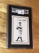 1978 Landsman Playing Card - HOF Babe Ruth 4 Of Clubs SGC 10 Gem Mint Vintage