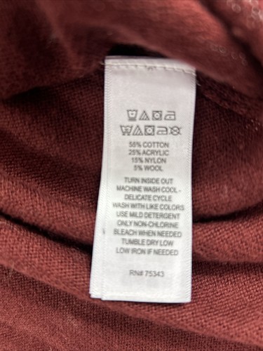 Kaisely Damen Medium Oversize Wasserfallausschnitt Pullover Rollkragen Burgund Wollmischung - Bild 6 von 9