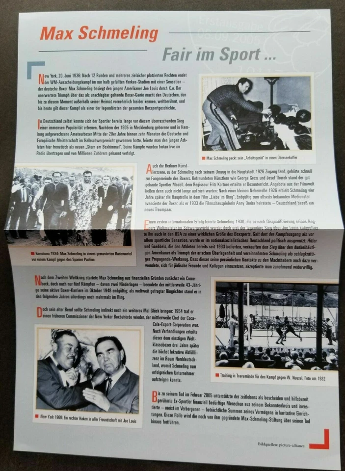 [SJ] Germany Boxer 2005 Boxing Sport Games (postcard + FDC) - Image 2 of 4