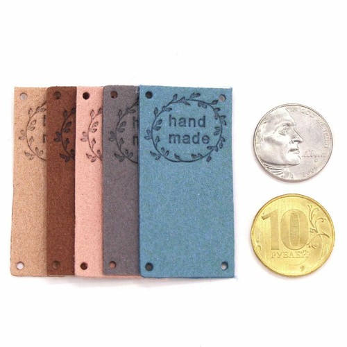 20pcs Wreath Fiber Leather Tags Clothes Handmade Tags Labels Sewing Crafts Makin - Picture 11 of 12