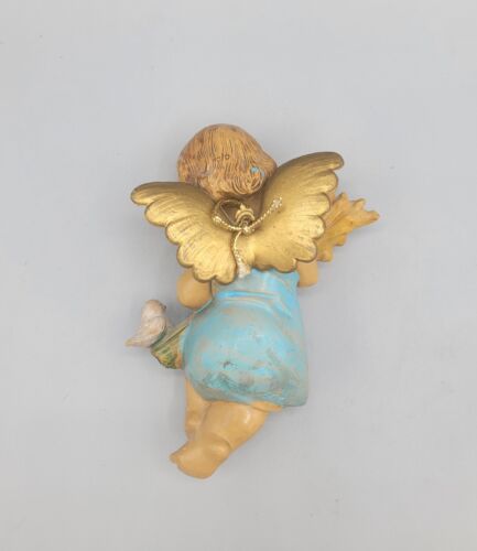 Juego De Colección De 2 Adornos Ángel Querubín Hecho En Italia 5" Plástico Duro/Resina - Imagen 4 de 8