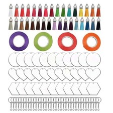 Acrylic Keychain Blanks 148 pcs Bulk Clear Circle Round Heart Shape Acrylic Disc