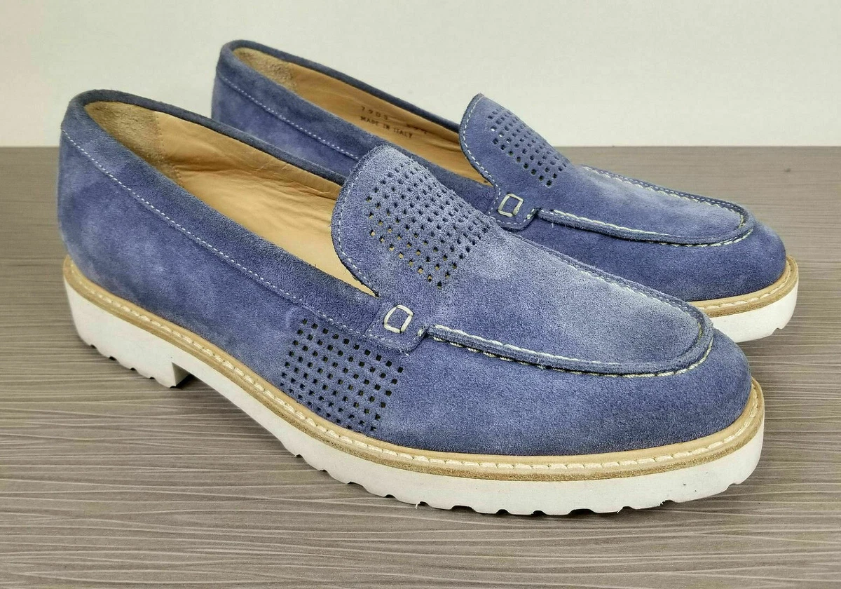 Ron White Wazzy Loafer Blue Suede Womens Size 9 39.5 eBay