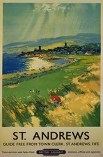 St. Andrews Golf Vintage Travel Poster