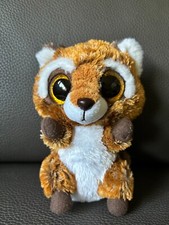 Ty Beanie Boos Rusty The Raccoon Plush 6" Sparkle Eyes Tysilk Tags