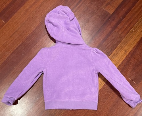 Girls Gap Purple Fleece Logo Hoodie Sz 5T EUC - Picture 3 of 4