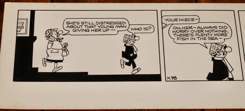 REG SMYTHE ORIGINAL SIGNED PEN & INK ANDY CAPP DAILY MIRROR 1989 STRIP CARTOON 2 - Picture 2 of 4