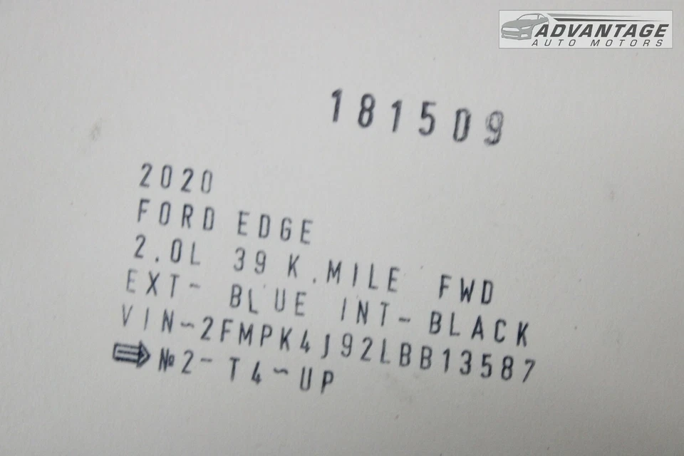 2019-2021 FORD EDGE 2.0L AWD REAR DIFFERENTIAL SUPPORT BRACKET K2GP-4C195-BB OEM - Image 4 of 4