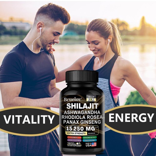 Shilajit Pure Himalayan 9000MG Energy Booster Ashwagandha 2000MG - Foto 7 di 15
