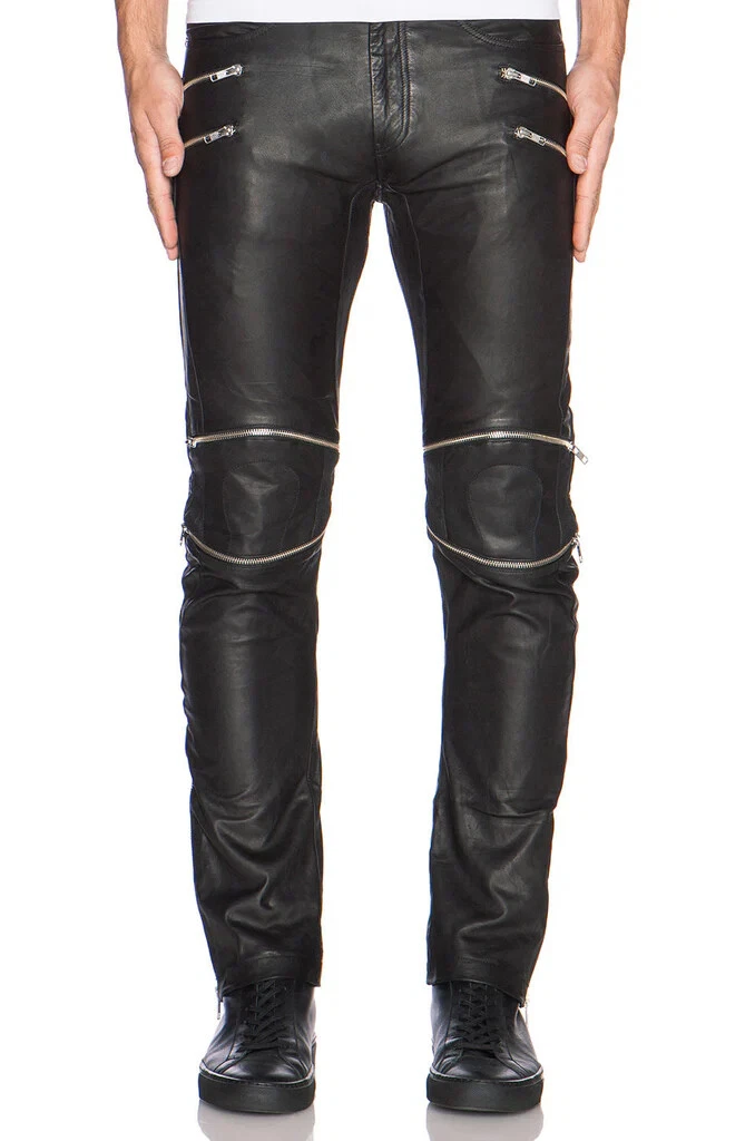 New Men's Leather Pant 100% Soft Lambskin Slim Fit Formal Wear Pant