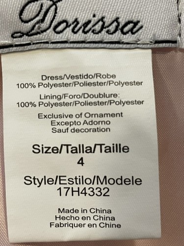 Princess Formal Pink & Floral Dress Size 4 - Picture 3 of 4