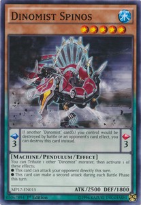 Dinomist Spinos - MP17-EN015 - Common - 1st Edition x3 - Near Mint