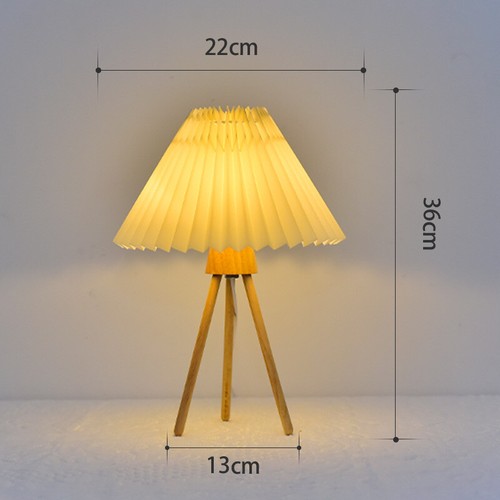 Morden Tripod Table Lamp Wooden Desk Lamp Bedside Nightstand Lamp for Bedroom - Picture 6 of 8