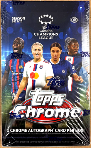 2022-23 Topps Chrome UEFA Women's Champions League Soccer Hobby 12 Box Case - Foto 4 di 4